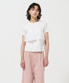 GRACE CONTINENTAL アシメフリルT ホワイト