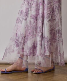 GRACE CONTINENTAL シャドーフラワープリントスカート