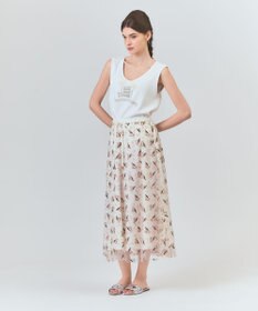 GRACE CONTINENTAL マリンembフレアスカート