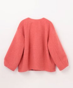 GRACE CONTINENTAL ノーカラーシャギーコート