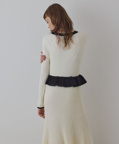 GRACE CONTINENTAL バイカラーニットワンピース