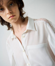 GRACE CONTINENTAL シアーポンチョシャツ