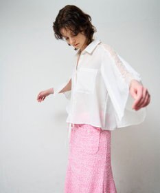 GRACE CONTINENTAL シアーポンチョシャツ