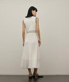 GRACE CONTINENTAL バイカラーボウタイニットワンピース