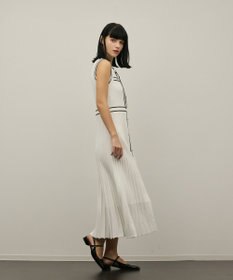 GRACE CONTINENTAL バイカラーボウタイニットワンピース