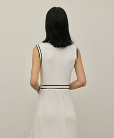 GRACE CONTINENTAL バイカラーボウタイニットワンピース