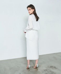 GRACE CONTINENTAL ラメツイードニットスカート