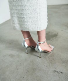 GRACE CONTINENTAL ラメツイードニットスカート