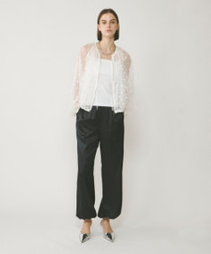 GRACE CONTINENTAL チュールノーカラーブルゾン