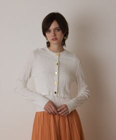 GRACE CONTINENTAL モノグラムニットカーディガン