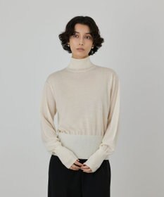 GRACE CONTINENTAL カシミヤ混ニットトップ キナリ