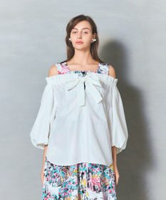 GRACE CONTINENTAL ボリュームスリーブトップ ホワイト