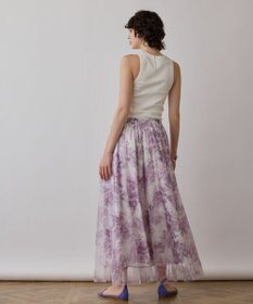 GRACE CONTINENTAL シャドーフラワープリントスカート