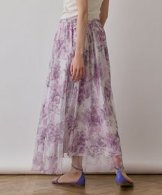 GRACE CONTINENTAL シャドーフラワープリントスカート