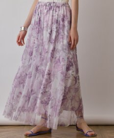 未使用✨グレースコンチネンタル フラワー シルクスカート ピンク 花柄 未使用✨グレースコンチネンタル フラワー シルクスカート
