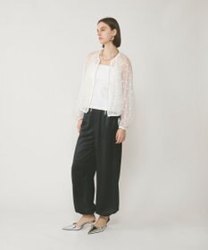 GRACE CONTINENTAL チュールノーカラーブルゾン