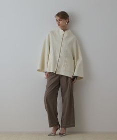 GRACE CONTINENTAL ストール付リバージップブルゾン