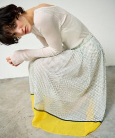 GRACE CONTINENTAL ドットBOXタックスカート