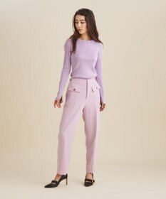 GRACE CONTINENTAL フロントフラップスリムパンツ