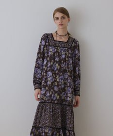 GRACE CONTINENTAL ボタニカルティアードワンピース