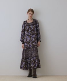 GRACE CONTINENTAL ボタニカルティアードワンピース