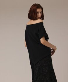 GRACE CONTINENTAL フリンジイレヘムニットトップ