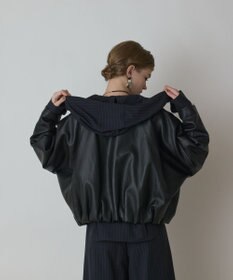 GRACE CONTINENTAL フェイクレザーライダース