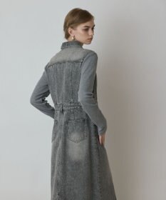 GRACE CONTINENTAL デニムロングジレワンピース