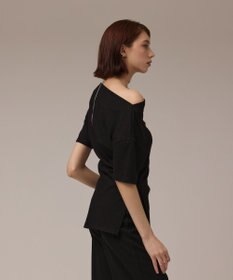 GRACE CONTINENTAL ラメリブジャージトップ