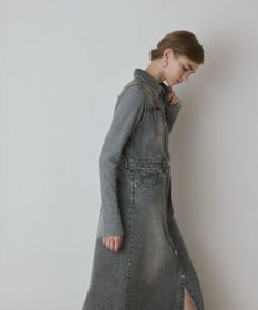GRACE CONTINENTAL デニムロングジレワンピース