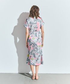GRACE CONTINENTAL リゾートプリントツイルドレス