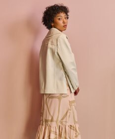 GRACE CONTINENTAL ラムレザーPコート