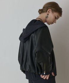 GRACE CONTINENTAL フェイクレザーライダース