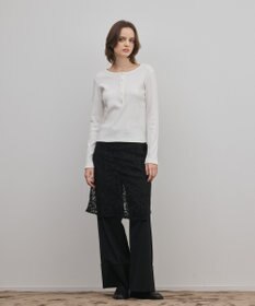 GRACE CONTINENTAL ヘンリーネックカットトップ