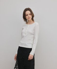 GRACE CONTINENTAL ヘンリーネックカットトップ