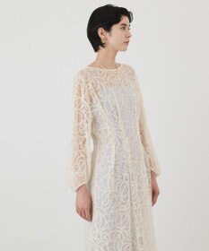 GRACE CONTINENTAL ペイズリーフラワー刺繍ワンピース