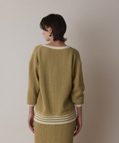 GRACE CONTINENTAL メッシュラインニットカーディガン