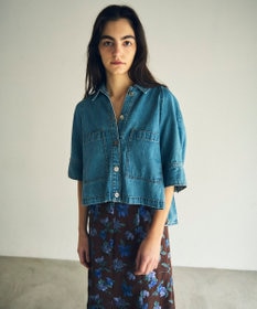 GRACE CONTINENTAL バックタックデニムシャツ