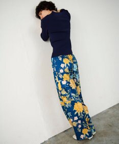 GRACE CONTINENTAL フラワープリントワークパンツ
