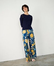 GRACE CONTINENTAL フラワープリントワークパンツ