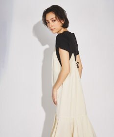 GRACE CONTINENTAL サテンフレアキャミワンピース