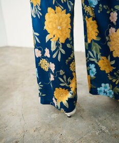 GRACE CONTINENTAL フラワープリントワークパンツ
