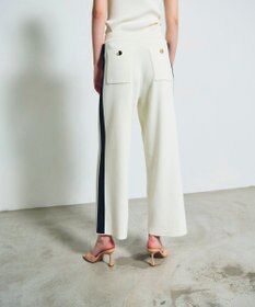 GRACE CONTINENTAL サイドラインニットパンツ