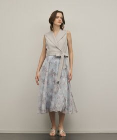 GRACE CONTINENTAL カシュクールフラワープリントワンピース