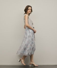 GRACE CONTINENTAL カシュクールフラワープリントワンピース