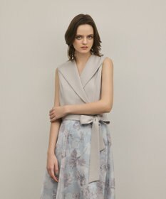 GRACE CONTINENTAL カシュクールフラワープリントワンピース