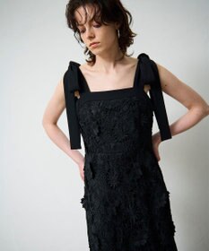 GRACE CONTINENTAL ケミカルフラワーレースワンピース