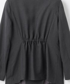 GRACE CONTINENTAL 麻調バックギャザージャケット