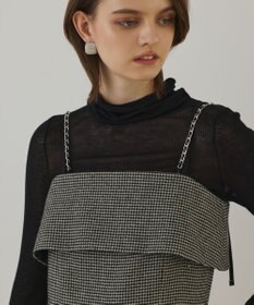 GRACE CONTINENTAL チドリツイードサロペット