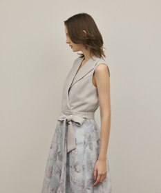 GRACE CONTINENTAL カシュクールフラワープリントワンピース